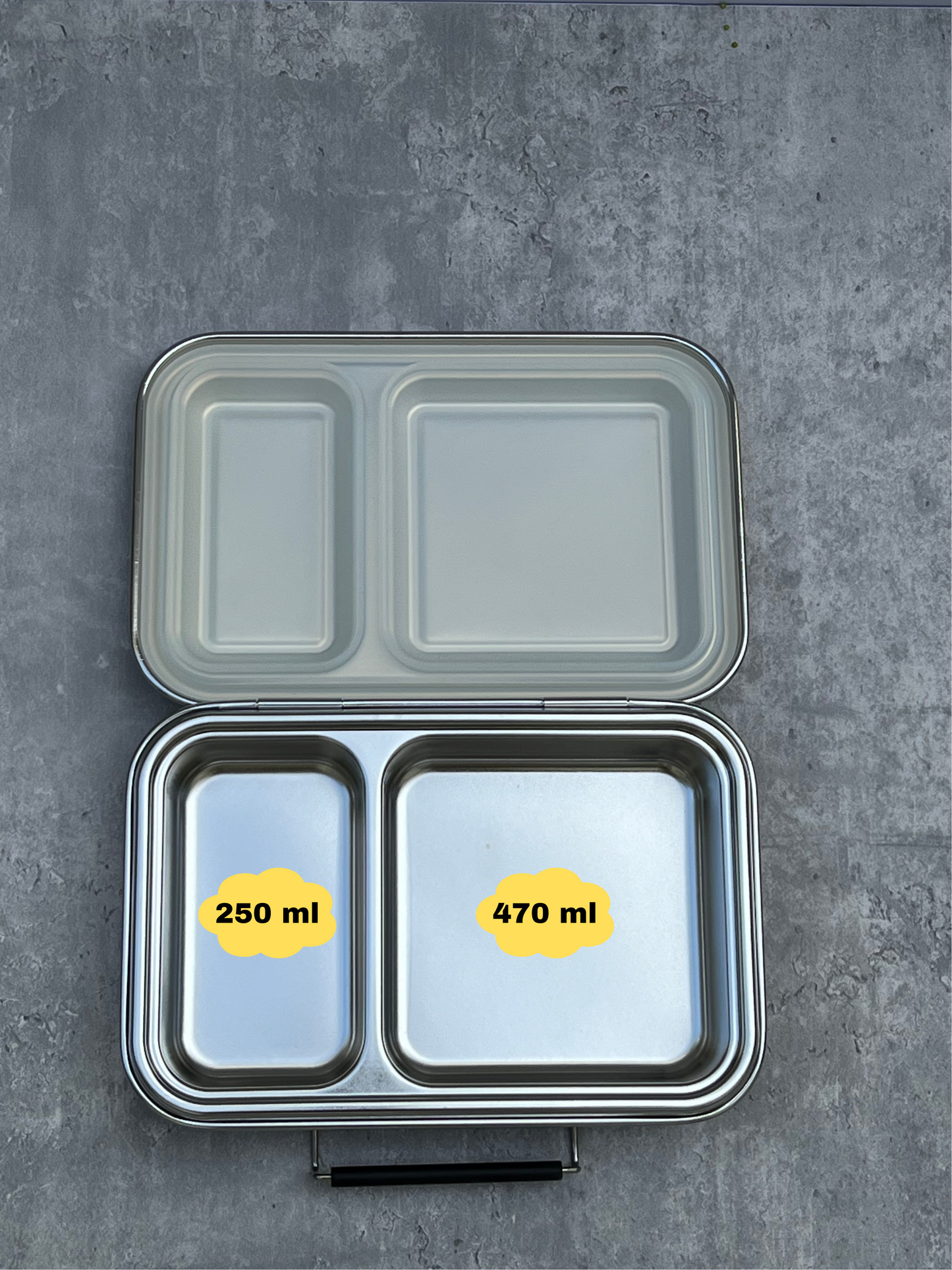 2 COMPARTMENT 304 STAINLESS STEEL LUNCH BOX