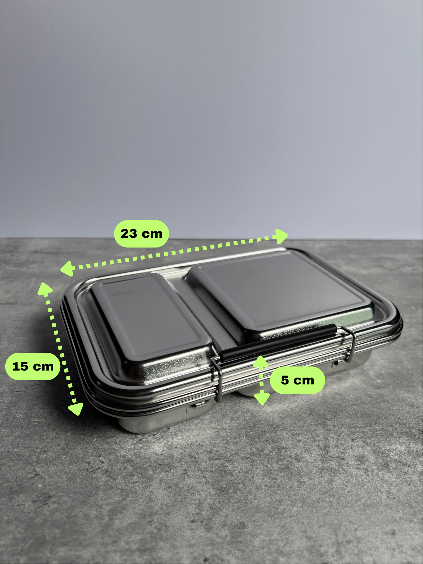 2 COMPARTMENT 304 STAINLESS STEEL LUNCH BOX