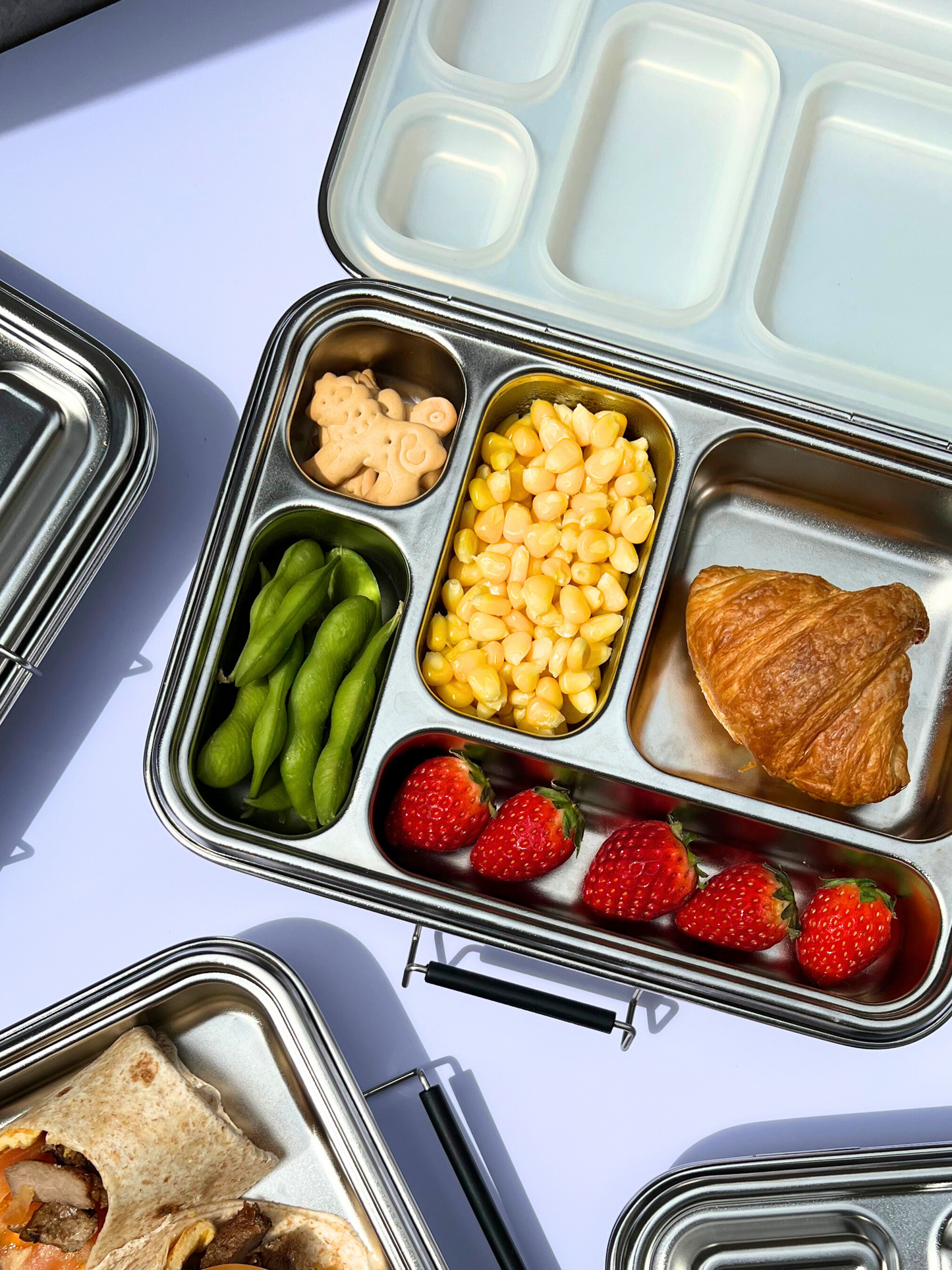 5 COMPARTMENT 304 STAINLESS STEEL LUNCH BOX