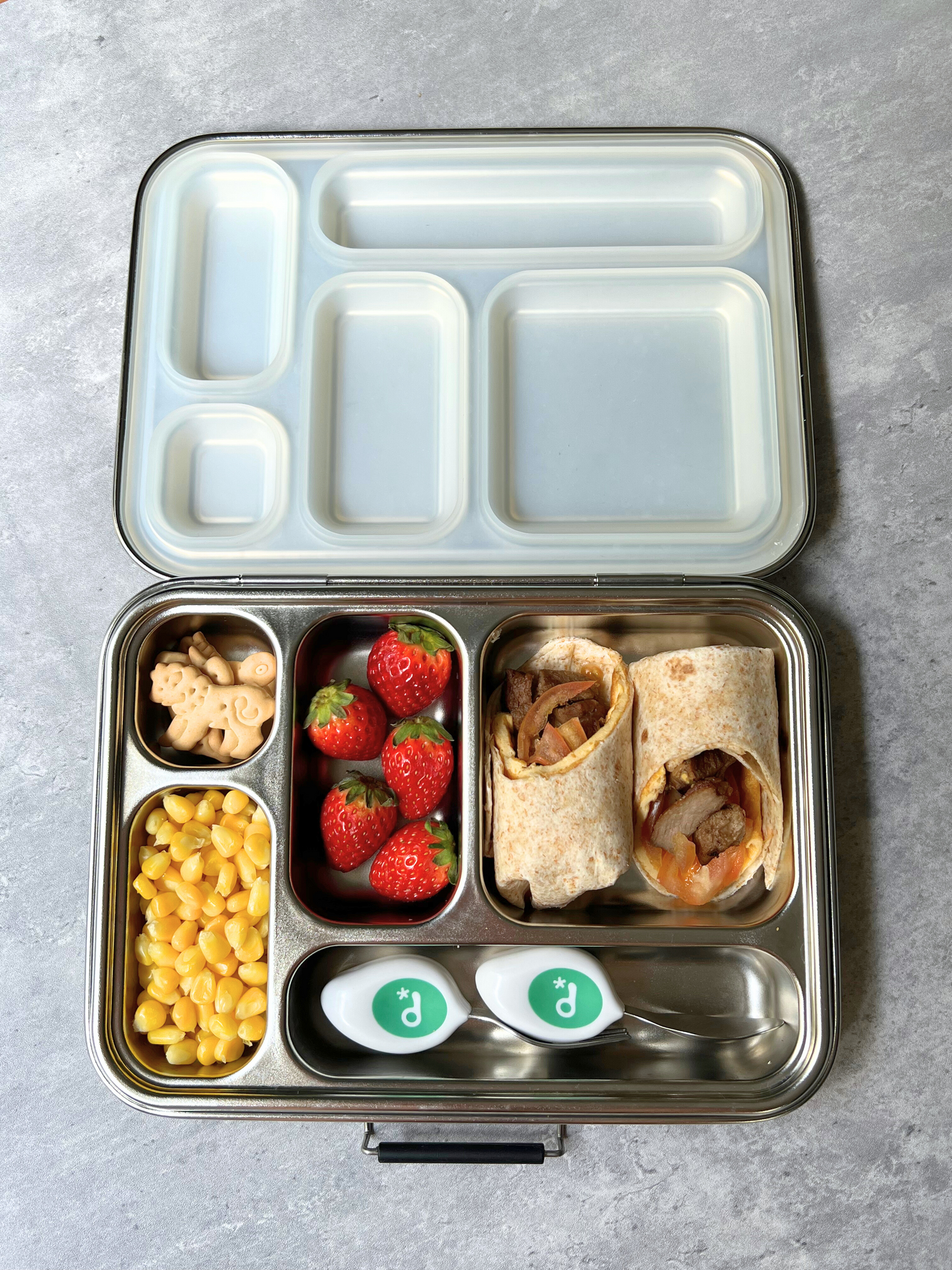 5 COMPARTMENT 304 STAINLESS STEEL LUNCH BOX