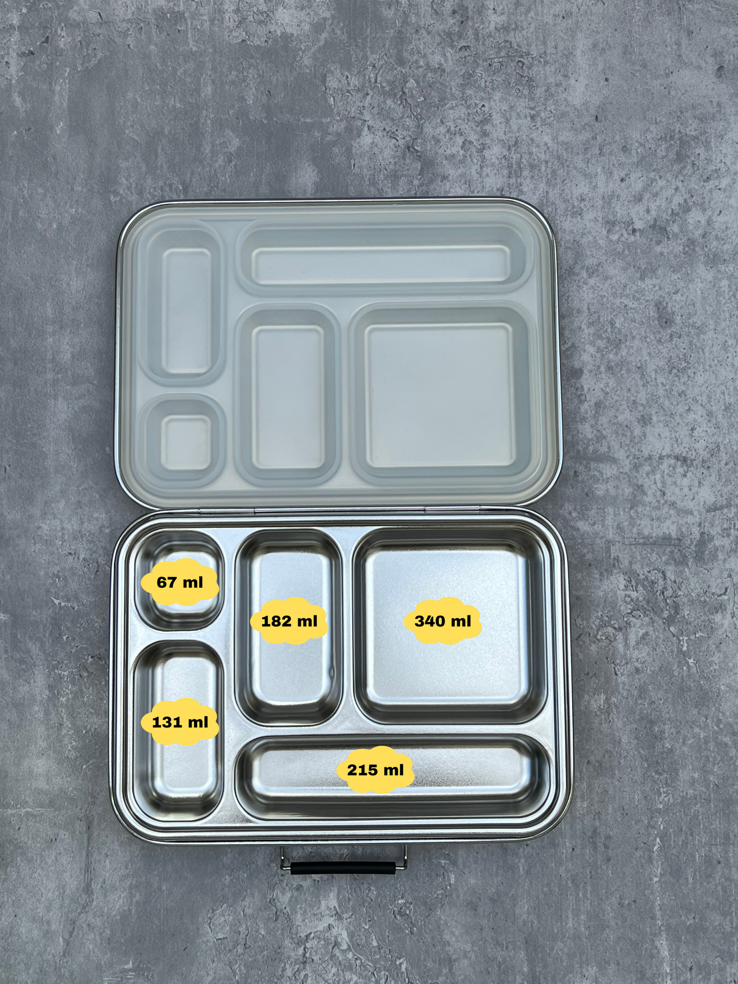 5 COMPARTMENT 304 STAINLESS STEEL LUNCH BOX